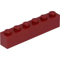 LEGO 10 pièces 3009 Brick 1x6 Part Basic Bricks 10 Rouge foncé