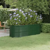 Prolenta Maison Exclusive - Lit surélevé de jardin Acier galvanisé 224x80x68 cm Vert