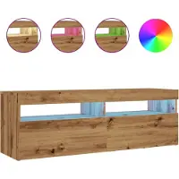 Sonstiges Meuble TV avec lumières LED chêne artisanal bois d'ingénierie