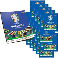 Topps UEFA EURO 2024 Allemagne - Sammelsticker - 1 Album + 50 Tüten