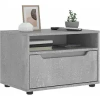Prolenta Maison Exclusive - Meuble TV VISNES Gris béton 60x40x38 cm Matériau dérivé du bois