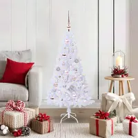 Prolenta Maison Exclusive - Sapin de Noël artificiel blanc, 120 cm, en PVC et en acier