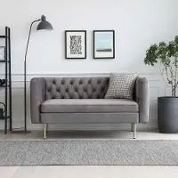 AEA Lit design classique Lit rembourré Chesterfield textile 140x200cm jvmoebel