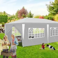 TolleTour Pavillon étanche - Pavillon de terrasse avec boulonnage, tente de jardin parfaite pour les fêtes Blanc 3x6m