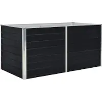 Syfax Jardinière 160 x 80 x 45 cm Acier galvanisé Anthracite