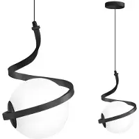 Toolight Lampe Suspendue APP1732-1CP Black Chrome