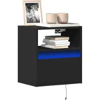 Prolenta Maison Exclusive - Meubles TV avec éclairage LED 2 pièces Noir 41x31x45 cm