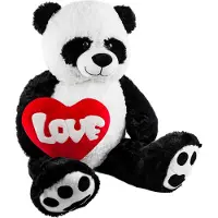 Ed Brubaker XXL Panda 100 cm grand avec Love Herz - Peluche Ours en peluche