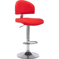 Prolenta Maison Exclusive - Tabouret de bar en similicuir rouge