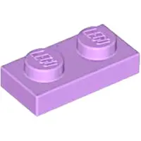 LEGO 100x 1x2 assiettes 3023 - Assiette Medium Lavender - Medium Lavender