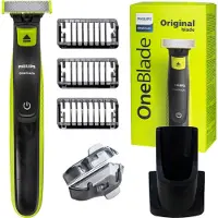 Philips OneBlade Rasoir QP2724 10 Vert avec support et 3 accessoires