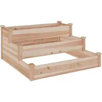 Syfax Lit surélevé de jardin 120x120x56 cm bois massif de sapin