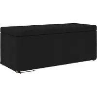 Syfax Tabouret Noir 101 x 41 x 40 cm Tissu et bois stratifié