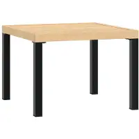 Syfax Table basse de jardin noir 55x55x39,5 cm acier enduit de poudre