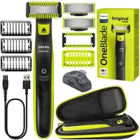 Philips Rasoir Oneblade QP2824/10 + étui, Noir/vert