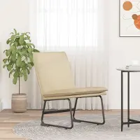 Prolenta Fauteuil de salon exclusif - Couleur crème - Dimensions : 52 x 75 x 76 cm - Revêtement en tissu