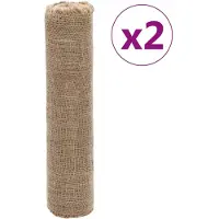 vidaXL Rouleaux de jute 2 pcs. 0,5x50 m 100 % jute 200 g/m