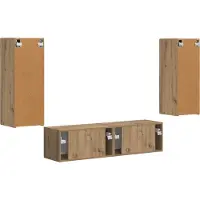 Syfax Ensemble meuble TV 2 pcs Chêne artisanal Bois d'ingénierie