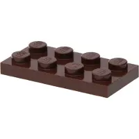 LEGO : 50 Plaques, Größe 2x4 Noppen in Dunkelbraun