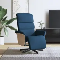 Prolenta Maison Exclusive - Fauteuil relax avec repose-pieds, tissu bleu