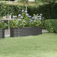 Prolenta Maison Exclusive - Lit surélevé de jardin Acier galvanisé Anthracite