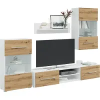 Prolenta Maison Exclusive - Meubles TV et lumière LED 5 pcs chêne artisanal bois ingénierie