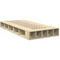 Syfax Cadre de lit sans matelas chêne sonoma 90x190 cm