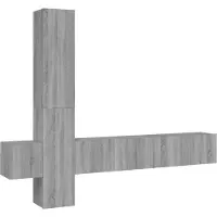 Syfax Ensemble de meubles TV 5 pcs Sonoma gris Bois d'ingénierie