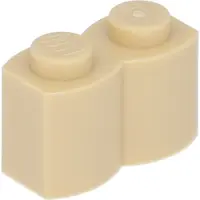 LEGO 1x2 Pallisade - 250 pièces Beige