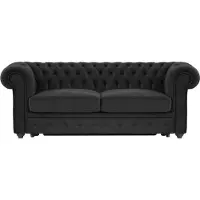 Wintech Chesterfield Max Borneo – Canapé trois places convertible avec sommier-Velluto 20-black