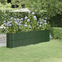 Prolenta Maison Exclusive - Lit surélevé de jardin Acier galvanisé 260x40x68 cm Vert