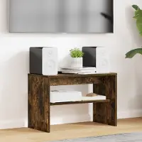 Prolenta Meuble TV exclusif - Dimensions : 60 x 30 x 40 cm - Bois stratifié imitation chêne fumé