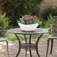 Prolenta Maison Exclusive - Ensemble de 5 pots de jardin, blanc, 35 x 35 x 15 cm