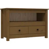 Sonstiges Meuble TV Marron miel 79x35x52 cm Bois de pin massif