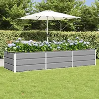 Prolenta Maison Exclusive - Bac à plantes gris clair 240 x 80 x 45 cm en acier