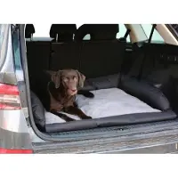 Kerbl Coussin pour Coffre Voiture, 95x75cm, Velours Doux, Tissu Oxford, Gris/Noir