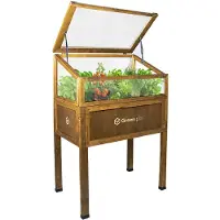 QLS Mini-serre en bois Vintage 80x45 Plate-forme Balcon Frühbeet Terrasse 11268