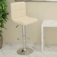 Prolenta Maison Exclusive - Tabouret de bar en similicuir crème