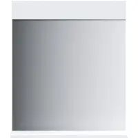 Syfax Miroir de salle de bain avec étagère BERG blanc bois massif