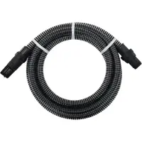 Syfax Tuyau d'aspiration avec raccords en PVC noir 1" 7 m PVC