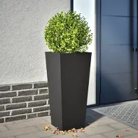 Prolenta Maison Exclusive - Bac à plantes noir 35x35x75 cm en acier