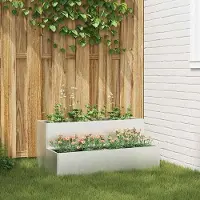 Prolenta Maison Exclusive - Jardinière d'extérieur argentée 100 x 60 x 45 cm en acier inoxydable