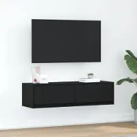 Prolenta Maison Exclusive - Meuble TV, dimensions 100 x 31 x 25,5 cm, finition noire imitation chêne