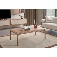 AEA Table basse Bois Moderne Beige 120 x 68 x 45 cm JVmoebel