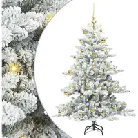 Syfax Sapin de Noël Artificiel à Branches Articulées Blanc 150 cm