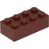 LEGO 100x briques 2x4, rouge-brun