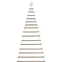 Syfax Sapin de Noël suspendu avec étoile supérieure 100 x 210 cm Branche naturelle
