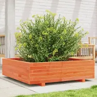 Prolenta Maison Exclusive - Bac à plantes brun ciré 90x90x26,5 cm Bois massif de pin