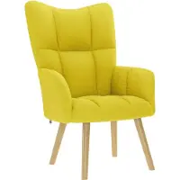 Syfax Chaise de relaxation jaune clair tissu