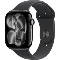 Apple Watch Series 11 GPS + Cellular, 46mm, Boîtier Aluminium Jet Black, Bracelet Sport Black M/L